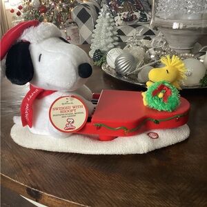 Hallmark Snoopy and Woodstock Red Piano Decor